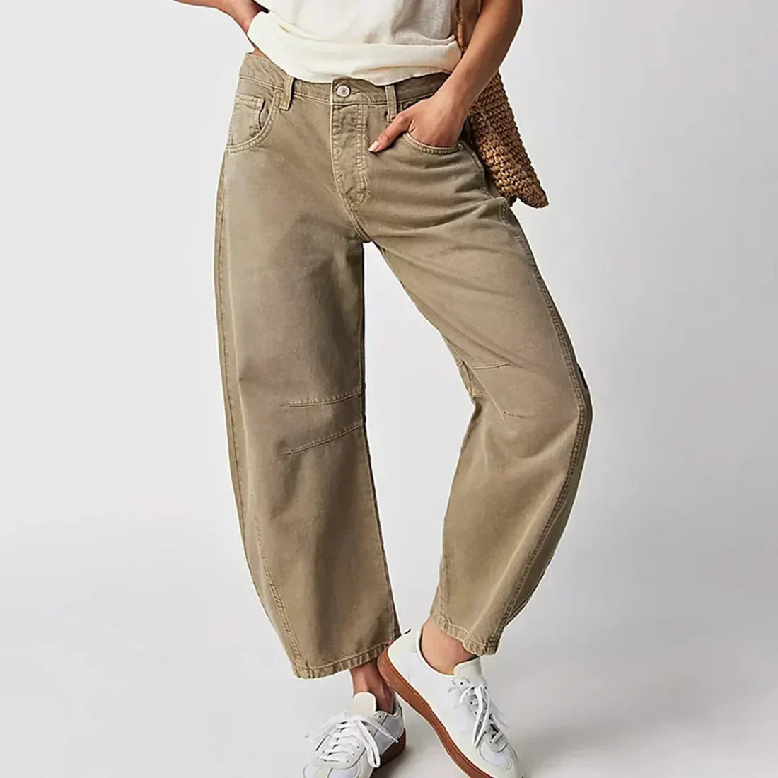 Product Image for Halbhohe Jeans für Damen, Weiß / XL