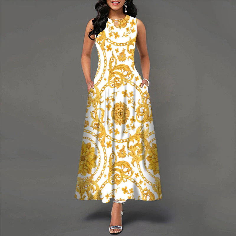Product Image for Heidi-Mode | Sommerkleider Mit Blumenmuster, 4XL / Gul