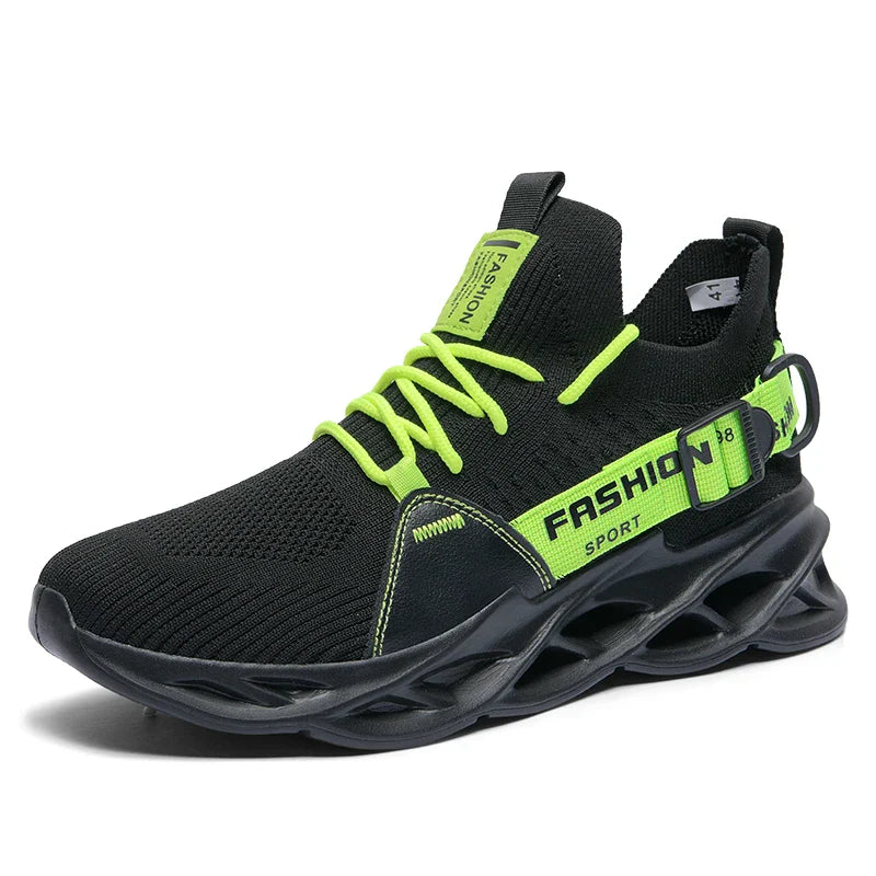 Product Image for MARCO Sneakers - Leichtgewicht mit Atmungsaktives Mesh, Schwarz-Grün / 44