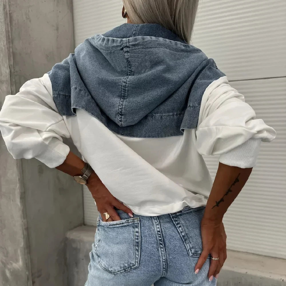 Product Image for Heidi-Mode | Denim Herbst Hoodie für Damen, Schwarz / XXL
