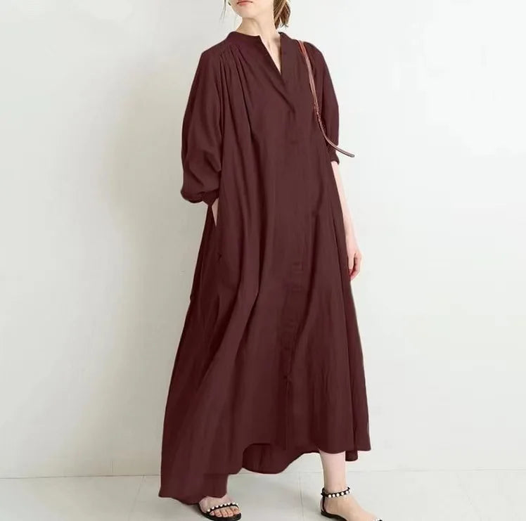 Product Image for Heidi-Mode | Langarm Vintage Kleid Shirts, Burgund / S