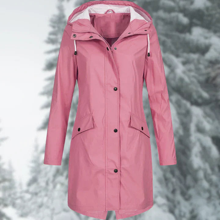 Product Image for Heidi-Mode | Stilvolle Lange Regenjacke Für Damen, Rosa / XXL