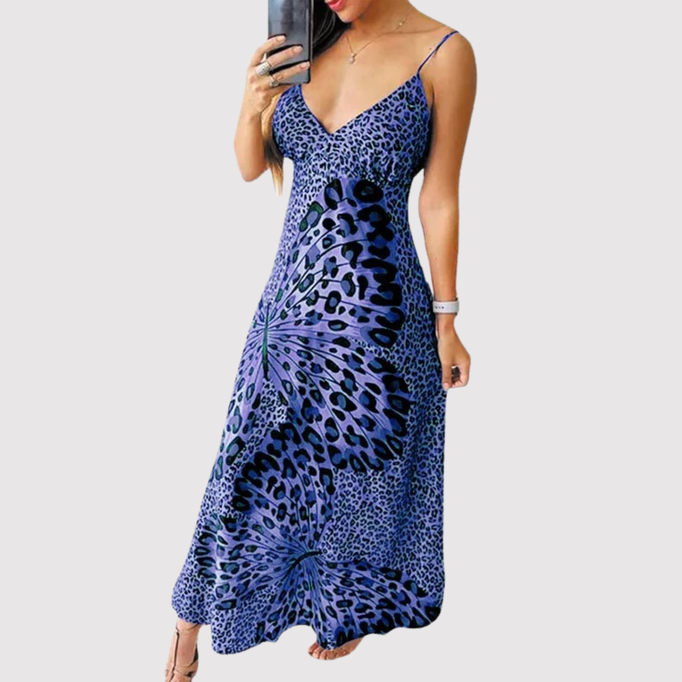 Product Image for Heidi-Mode | Ärmellose Kleider mit V-Ausschnitt, Blaue / 2XL