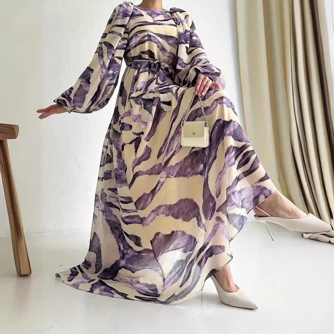 Product Image for Heidi-Mode | Schönes Kaftan Lang Kleid, Lila / XL