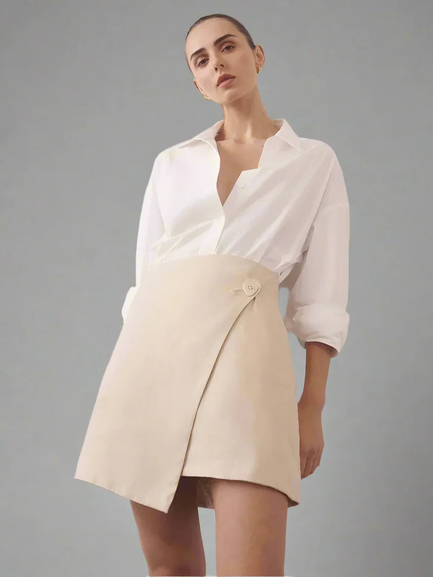 Product Image for Heidi-Mode | Trendiger Leinenrock mit Hoher Taille Suny, Aprikose / S