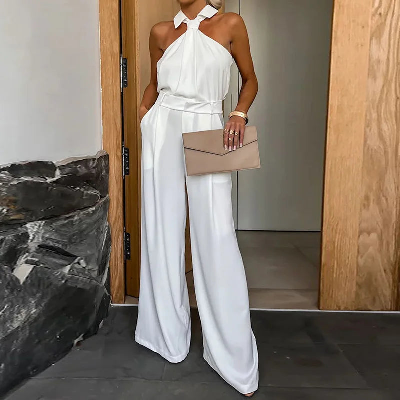 Product Image for Heidi-Mode | Neue Frühling Sommer Frauen Ohne Ärmel Jumpsuits, Breite Bein Hosen Loungewear Playsuits, Patchwork Tasche Einfache Damen Bodysuits, 03 