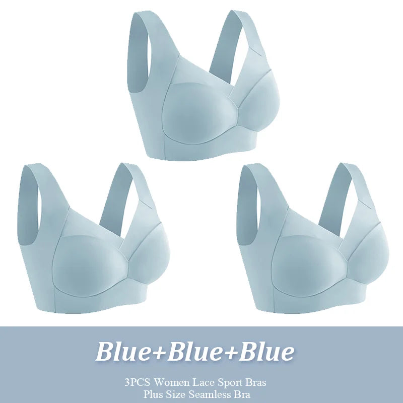 Product Image for Heidi-Mode | 3Er Pack Nahtlose, Stützende Sport Bralettes für Maximalen Komfort, Set 11 / 2XL