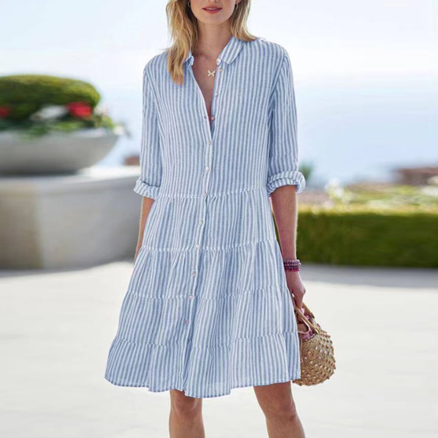 Product Image for Heidi-Mode | Luftige Schicke Sommerkleid, Blau / XXL