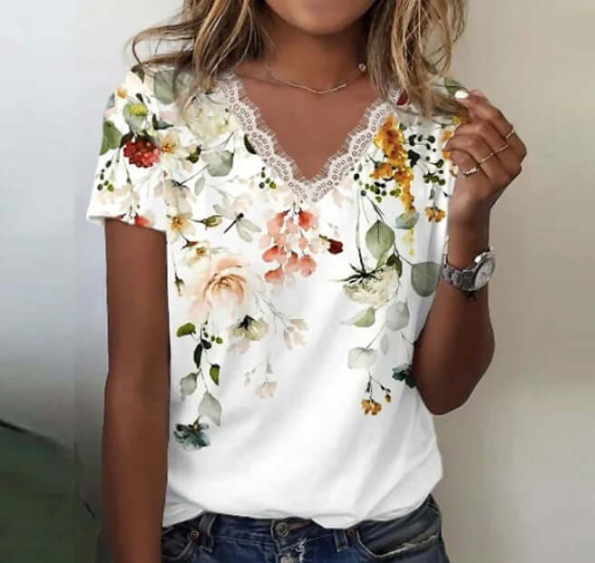 Product Image for Heidi-Mode | Floral Magic V-Ausschnitt Shirt, S