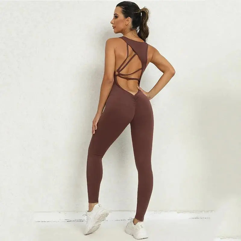 Product Image for Heidi-Mode | Sportbekleidung Frau Gym Fitness Overall Lycra Sportlicher Jumpsuit Frauen Neu Sport Set Frauen Yoga Kleidung Einteiler Lila Rot, 