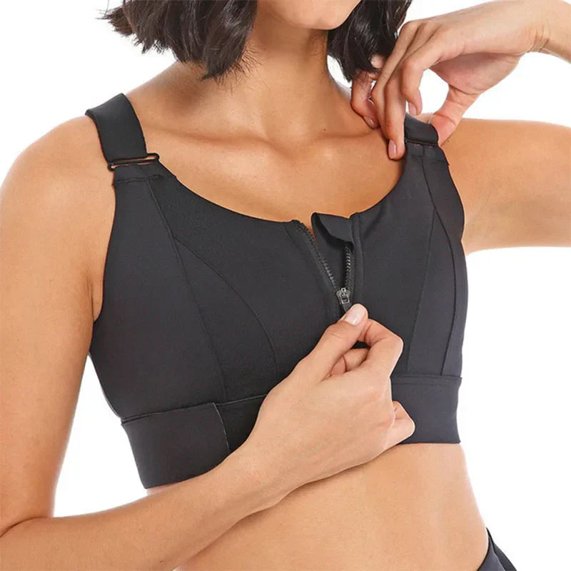 Product Image for Heidi-Mode | Einfarbige Yoga-Tights Sport-Bhs für Frauen Frauen Fitness Reißverschluss Bh Sportbekleidung Frau Gym Training Damen Crop Tops, TOP001-2 