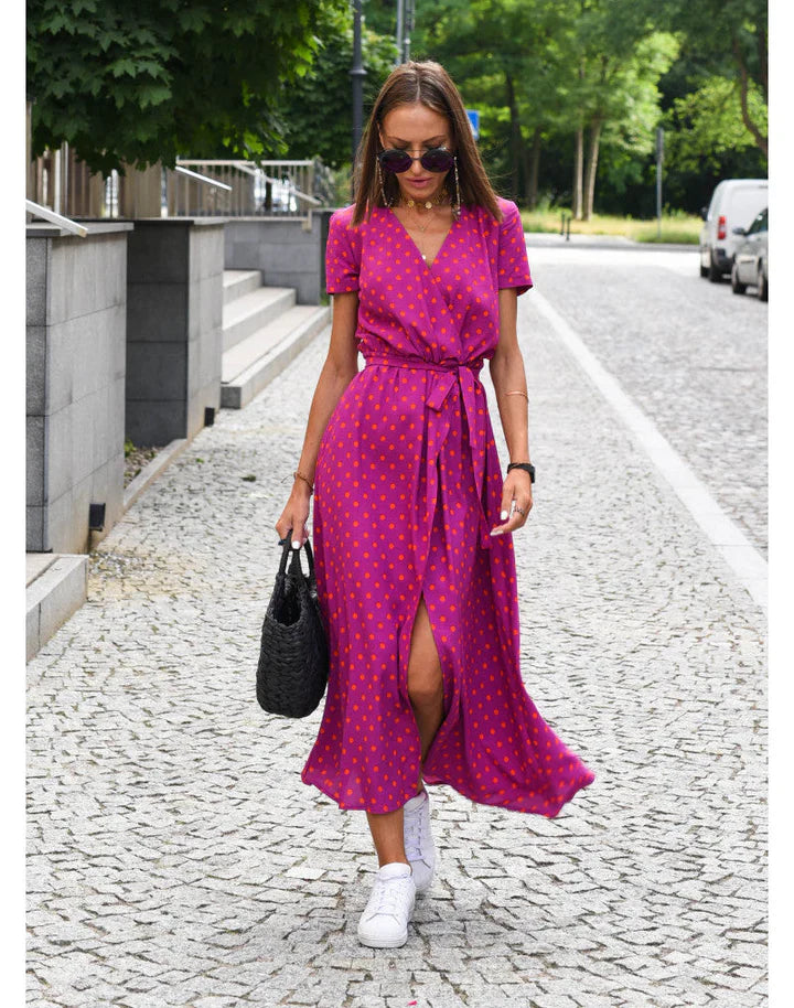 Product Image for – bequemes kleid für damen, Roter punkt / XS