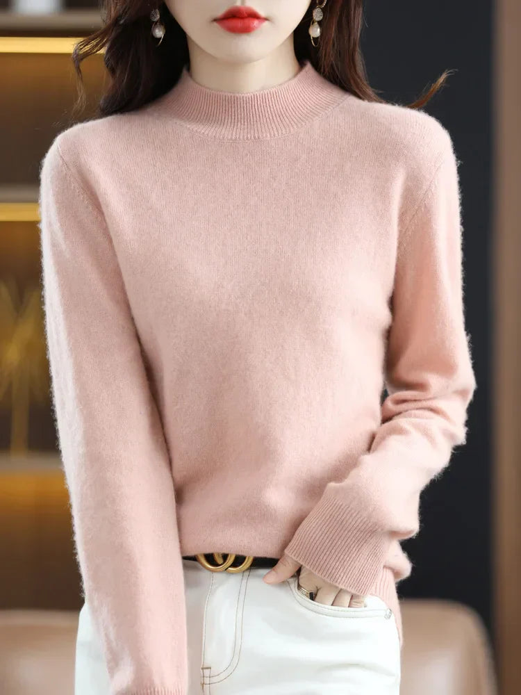 Product Image for Pure Schurwolle Damenpullover, Rosa / L