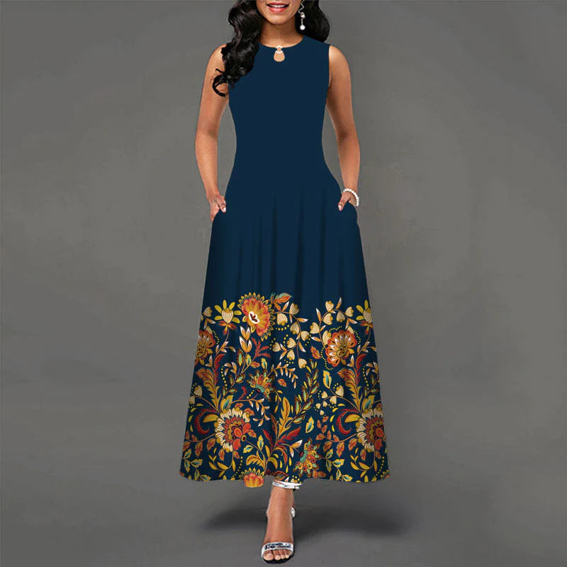 Product Image for Heidi-Mode | Sommerkleider Mit Blumenmuster, L / Dunkelblau