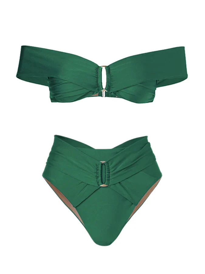 Product Image for Heidi-Mode | Designer Bikini Jahrgang Frauen Zu Zweiteilige Badeanzug Cover Up Urlaub Strandkleidung Designer Badeanzug Sommer Surf Kleidung, grün / L
