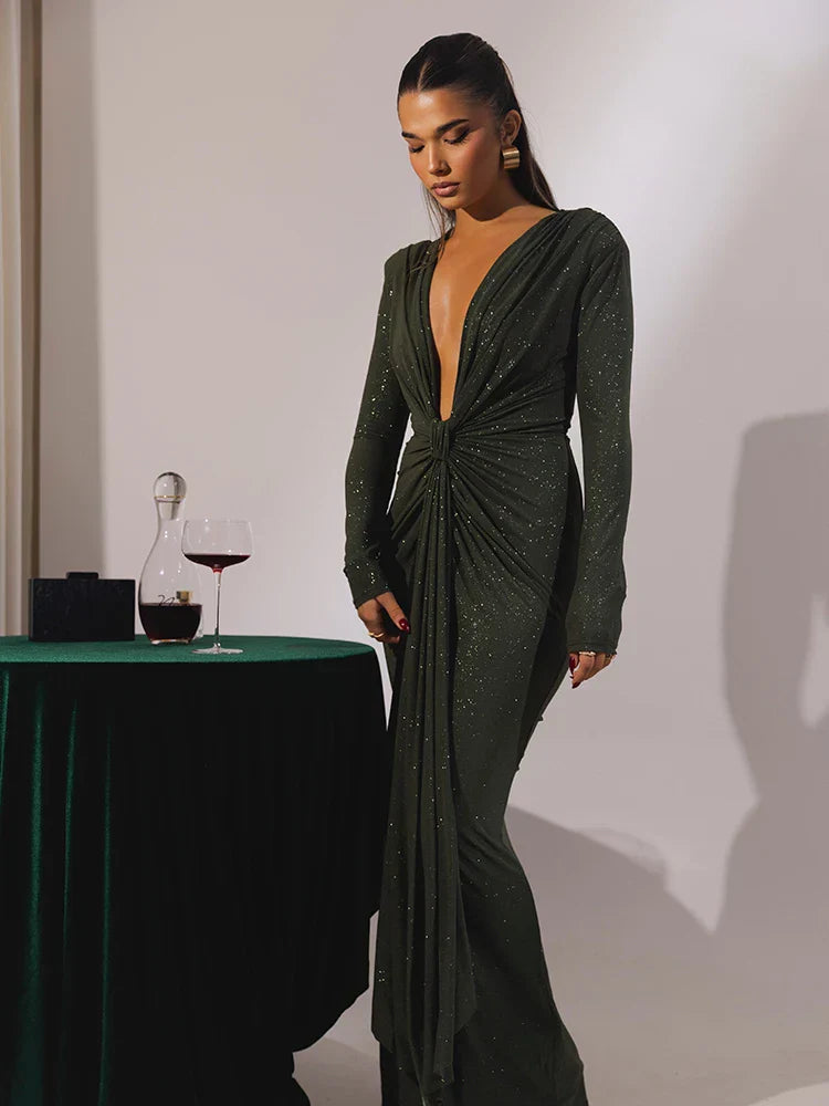 Product Image for Heidi-Mode | Maxi Paillettenkleid, Grün / M (12-14)