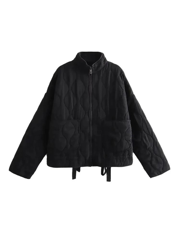 Product Image for Oversized Vintage Gepolsterte Damenjacke, Schwarz / XL