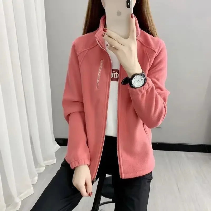 Product Image for Heidi-Mode | Damen Fleecejacke Warm, Rosa / XXL