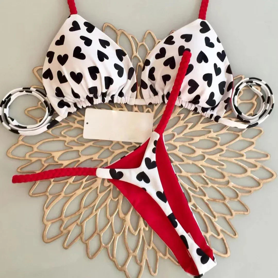 Product Image for Heidi-Mode | Bademode Frauen Sexy Brasilianisches Bikini Set Slip Hohe Taille Badeanzug Leopard Print Zu Teilen Strandbekleidung Badehosen, Braun / M