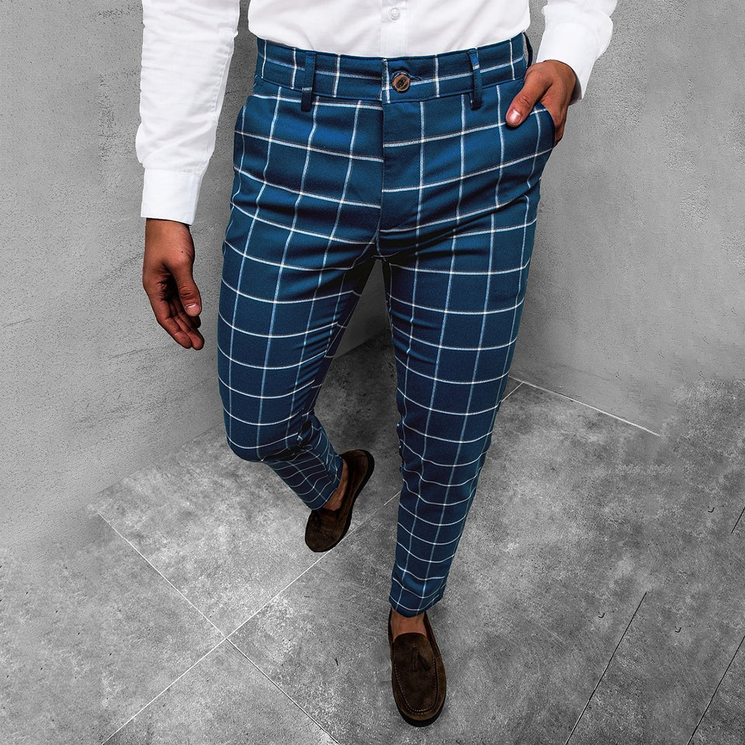 Product Image for Heidi-Mode - Karierte Hosen für Männer, Blau / L