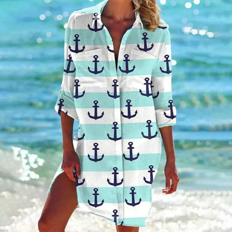 Product Image for klassische Kleid, Mintgrün Anker / 4XL