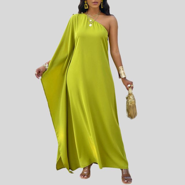 Product Image for maxi-jurk met vloeiende mouwen, Geel Groen / M
