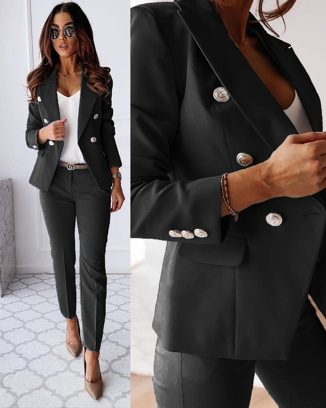Product Image for Heidi-Mode | Elegantes Outfit mit Jacke & Hose, Schwarz / S