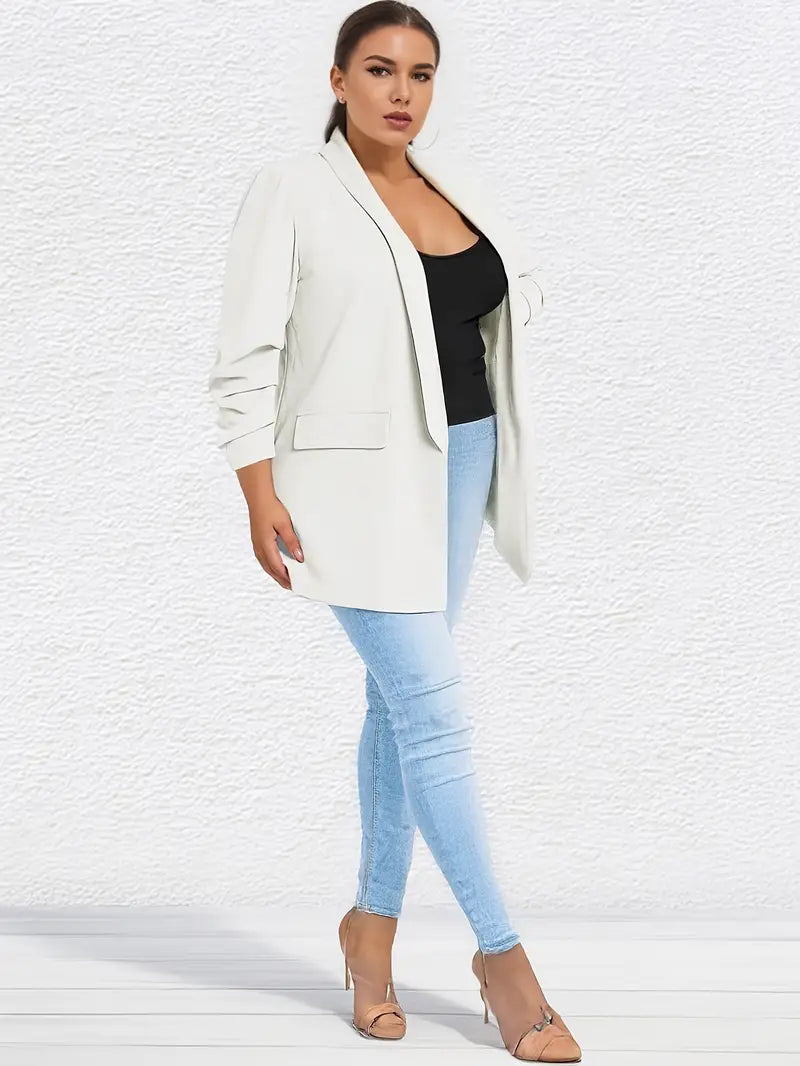 Product Image for Heidi-Mode | Elegante Jacke Plus Size für Frauen, Weiß / 5XL
