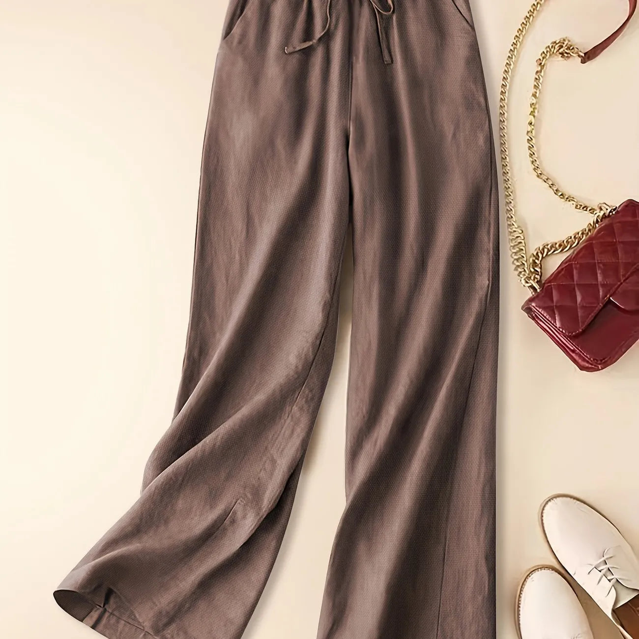 Product Image for Heidi-Mode | Lockere Braune Hose Mit Kordelzug, Braun / XS