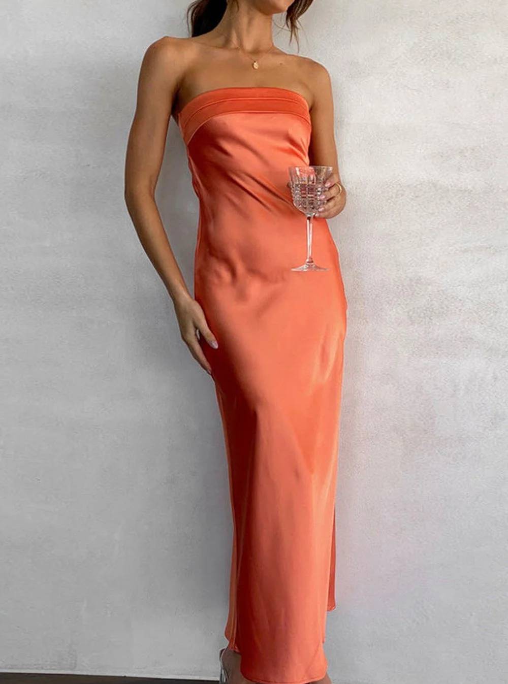Product Image for langes Kleid - Run To The Top, Orange / M
