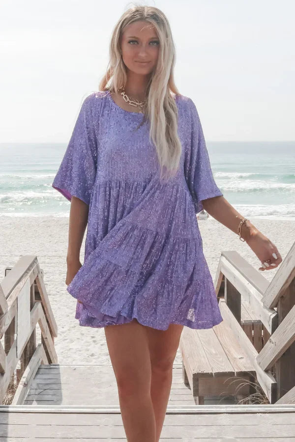 Product Image for glänzendes Cocktailkleid - Anjorie, Lila / M