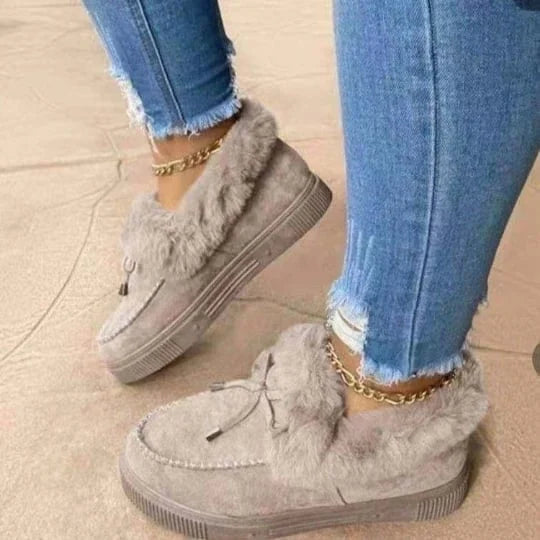 Product Image for Heidi-Mode | Flauschige Damen Fellschuhe Perfekter Komfort für Die Kalte Jahreszeit, Grau / 35