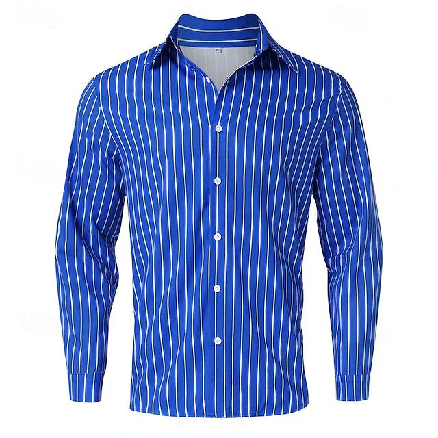 Product Image for Heidi-Mode | Klassisches Gestreiftes Hemd, Blau / M