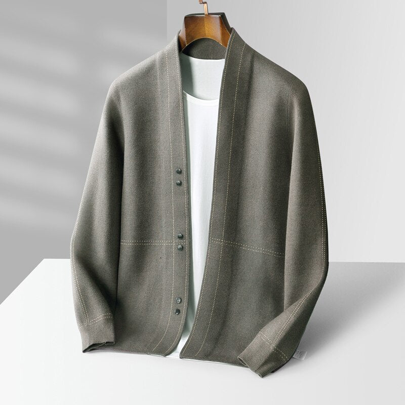 Product Image for Strickjacke aus Schurwolle, khaki / L