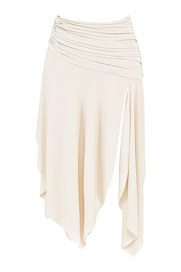 Product Image for Heidi-Mode | Weiß Vegan Leder Korsett mit Drapierter Midi Rock, Rock / XL