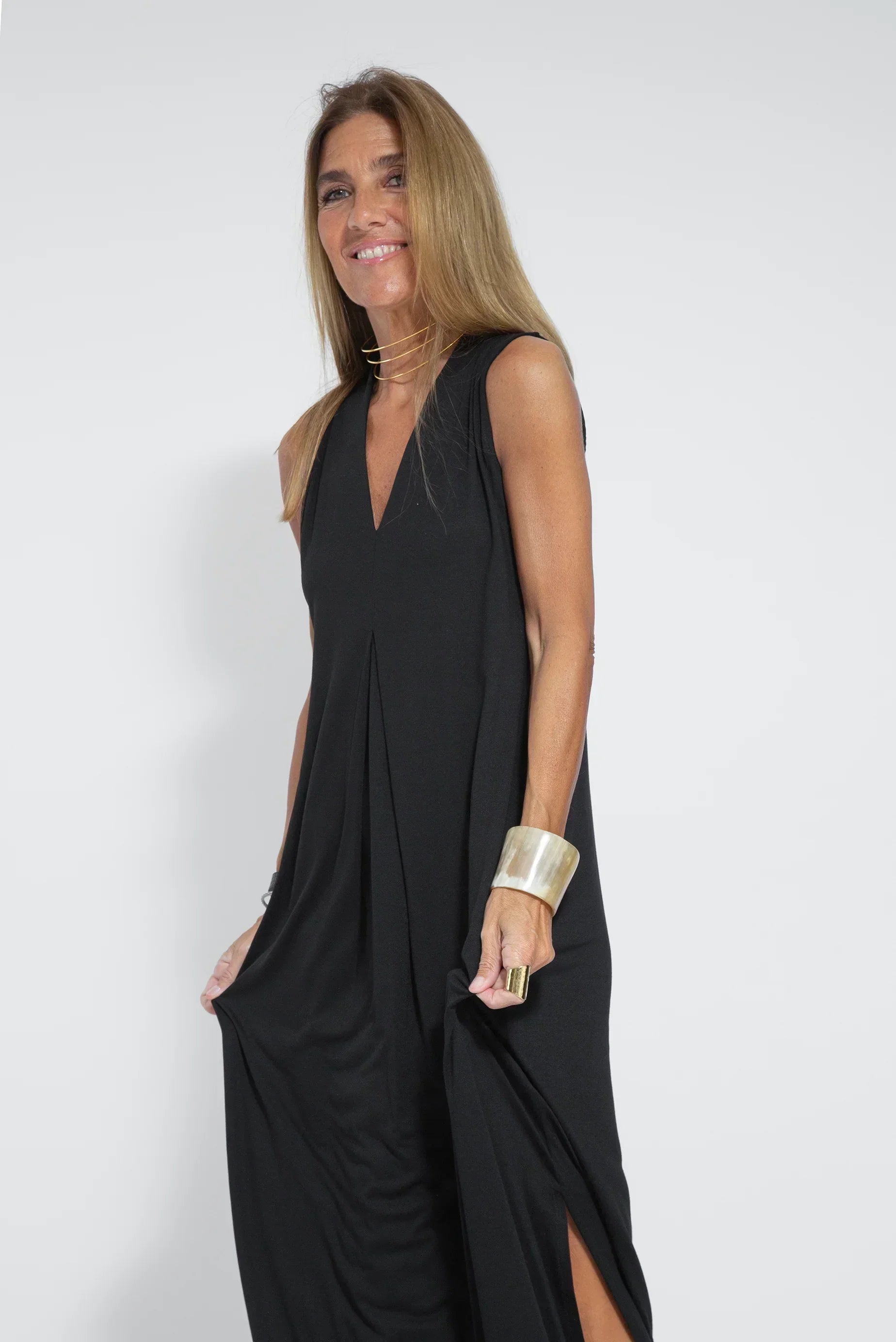 Product Image for Schlankmachendes Kleid, Schwarz / XL
