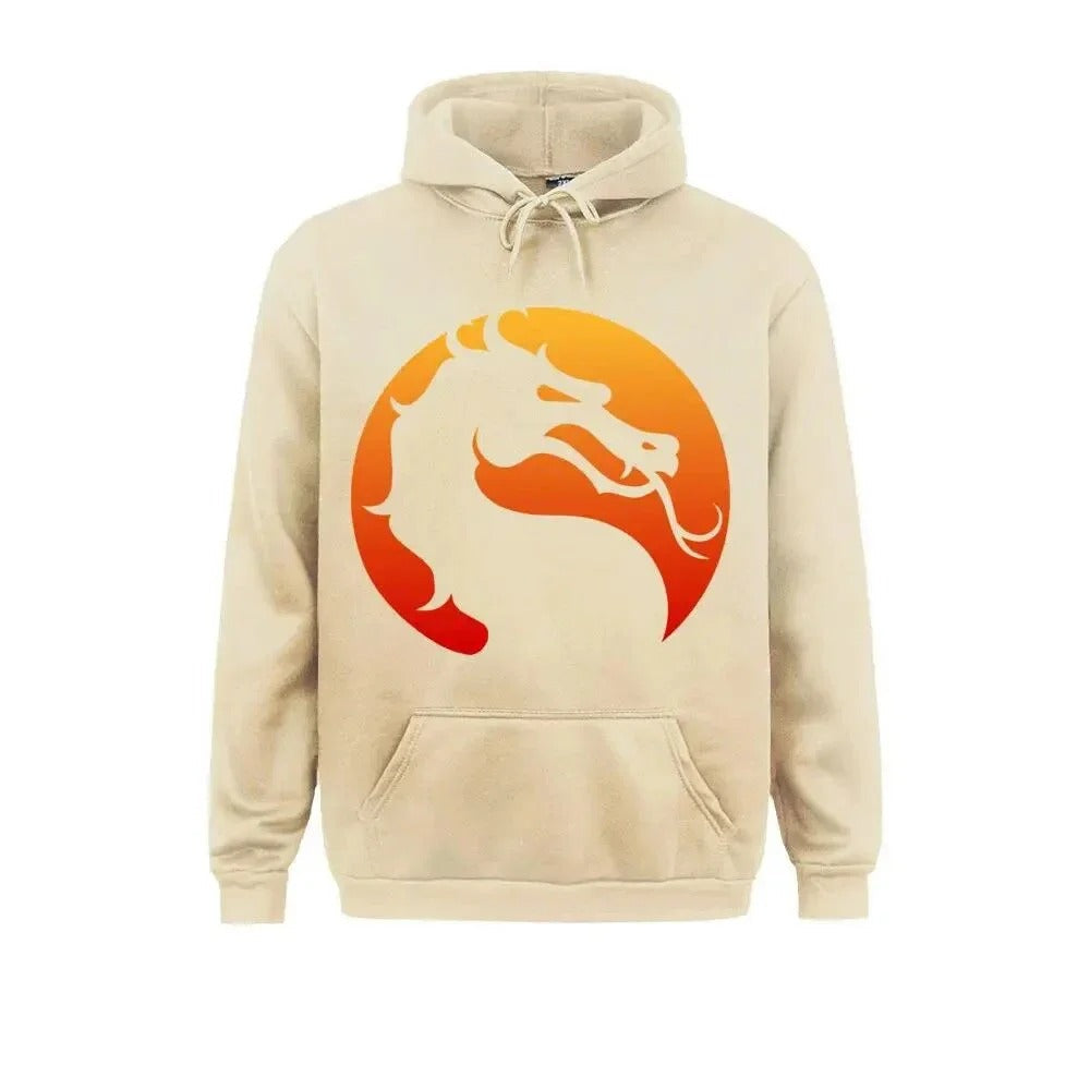 Product Image for Heidi-Mode | Warmer Kapuzenpullover Mit Mortal Kombat Drachen Druck Für Herren Und Damen, Rose / XXXL
