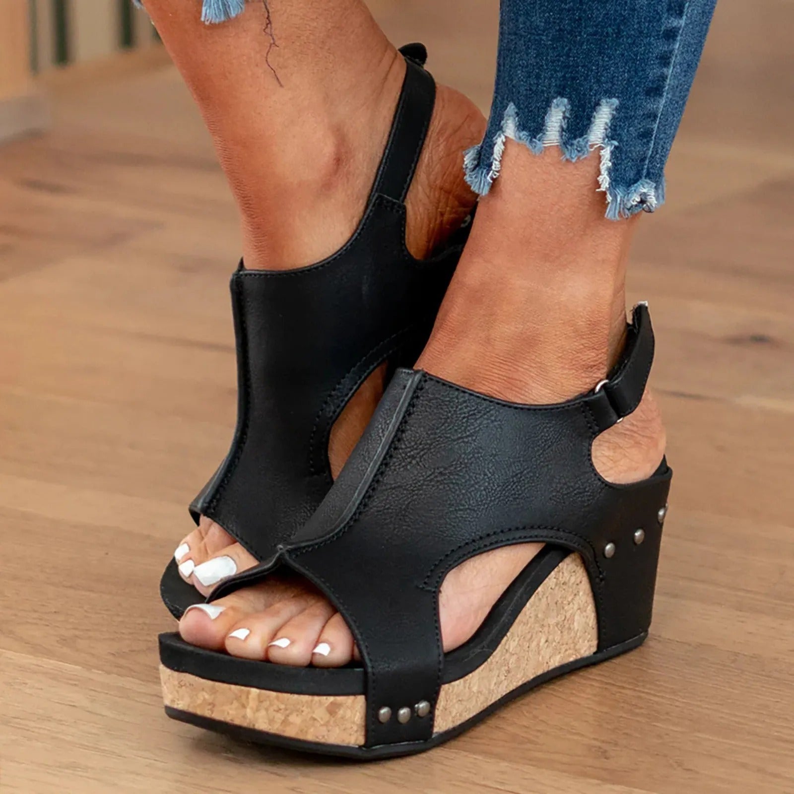 Product Image for Heidi-Mode | Damen Römer Sandalen, Schwarz / 43