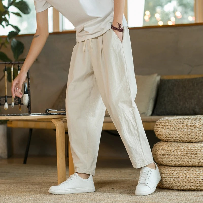 Product Image for Elias - Sommer-Leinenhose, Grigio Chiaro / XL