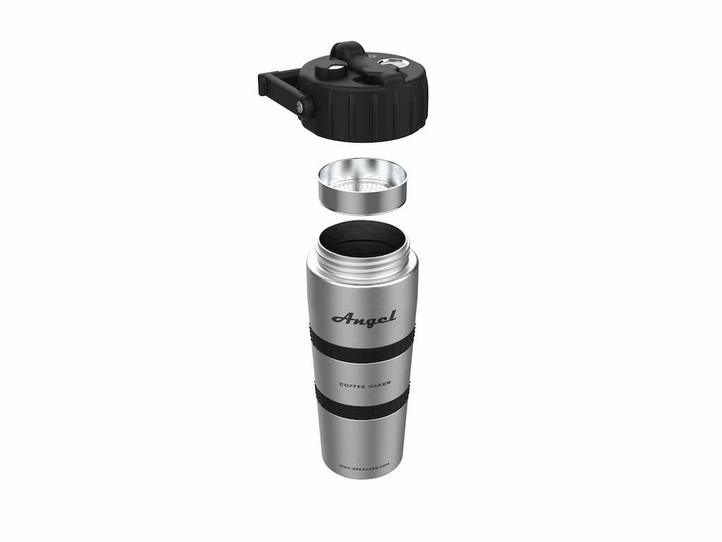 Angel Coffee Maker, Stainless Steel Thermos - Pressurized Brewing, Portable