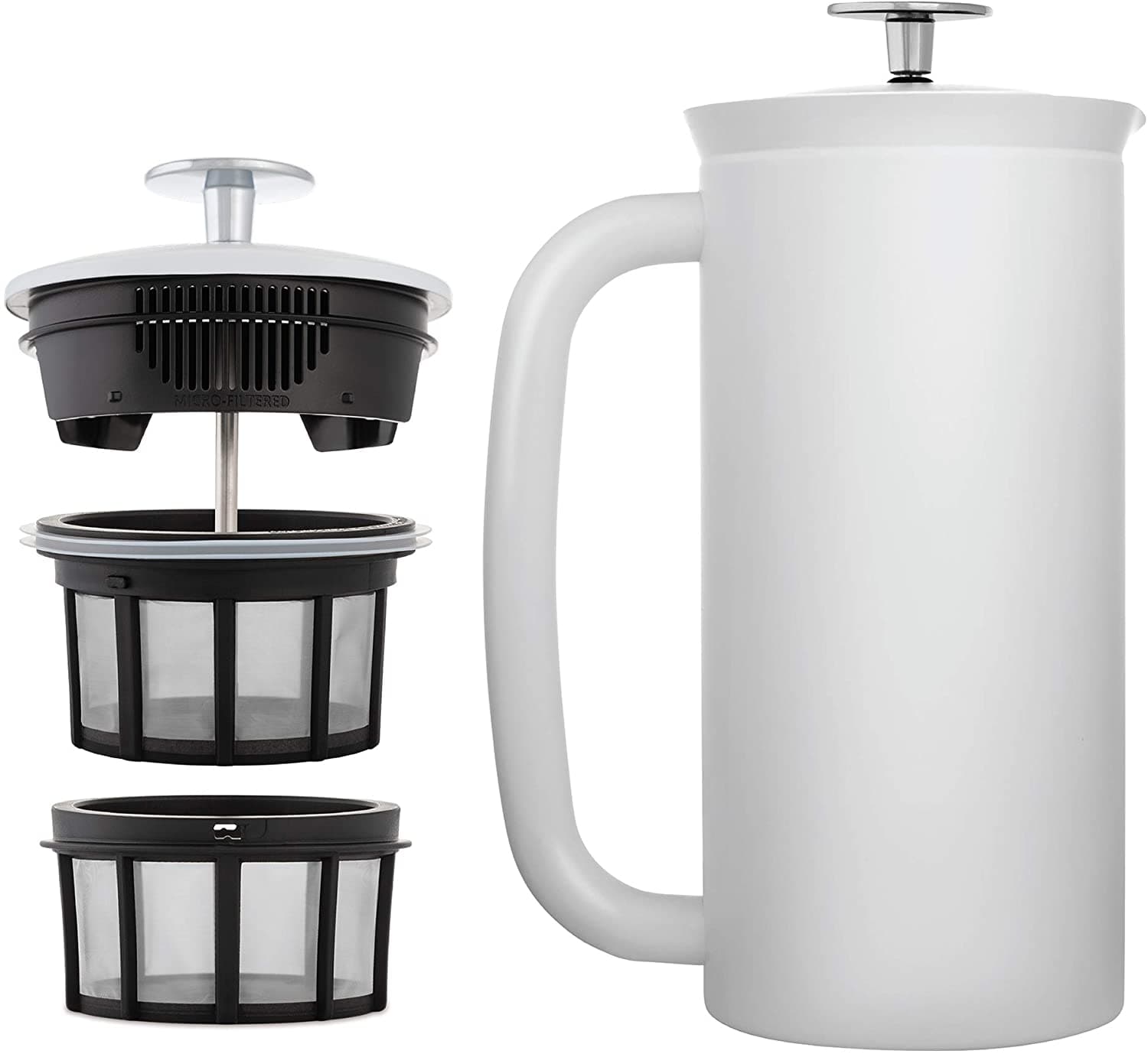 Espro P7 - Stainless Steel, Double Wall, White, 32 oz. (EXCLUSIVE: Free Coffee Stir Paddle)