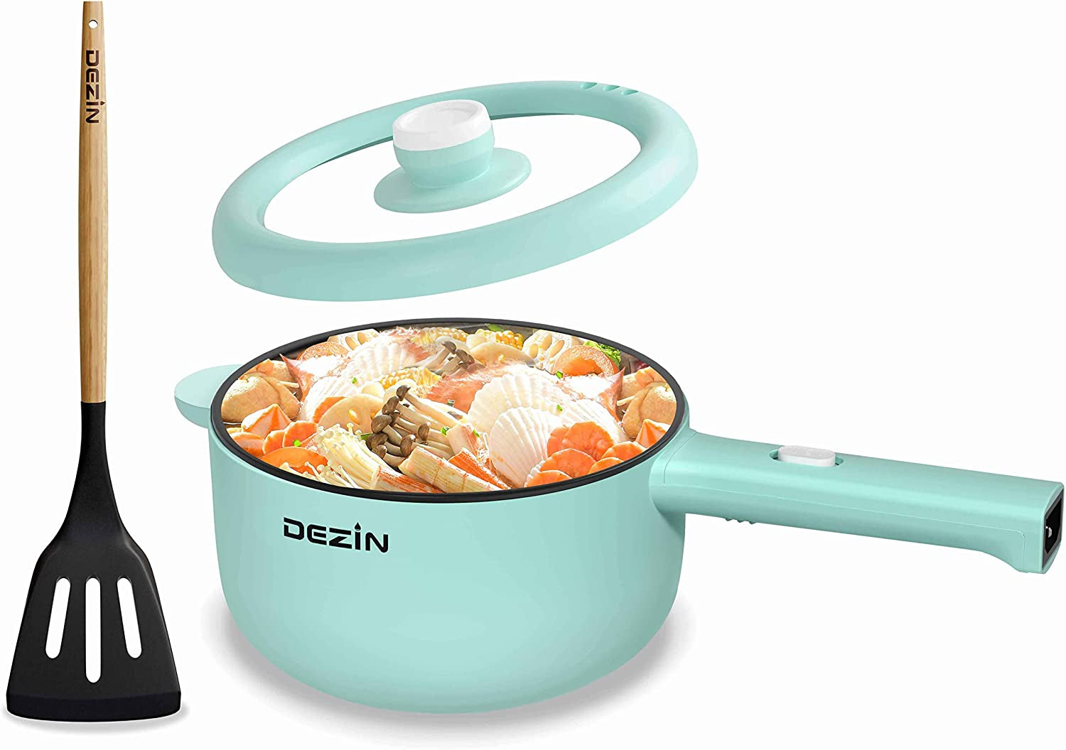 Topwit Electric Hot Pot, Mini Ramen Cooker, 1.6L Noodles Pot,  Multifunctional El