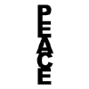 Peace text vertical