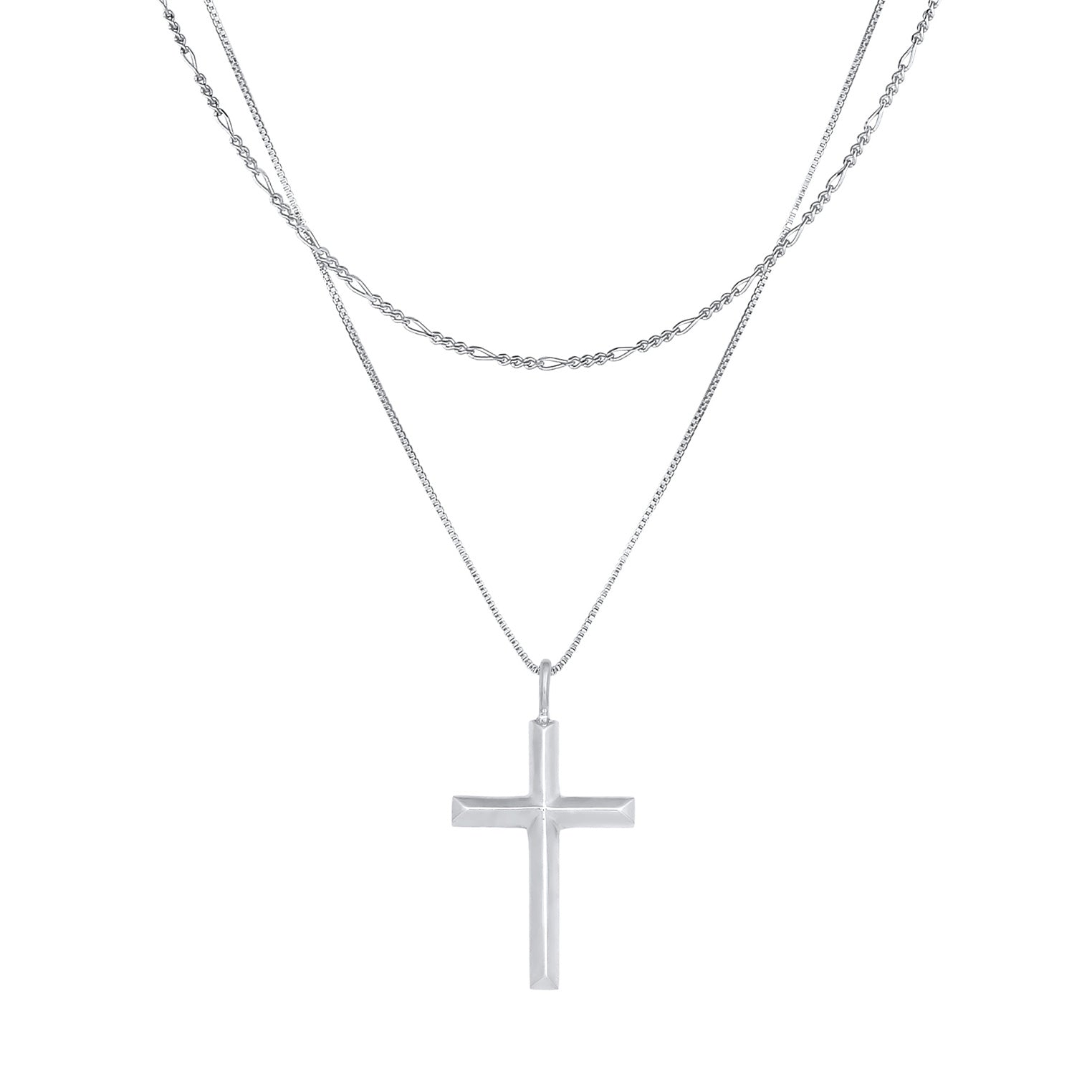 Layer-Halskette Kreuz – Kuzzoi