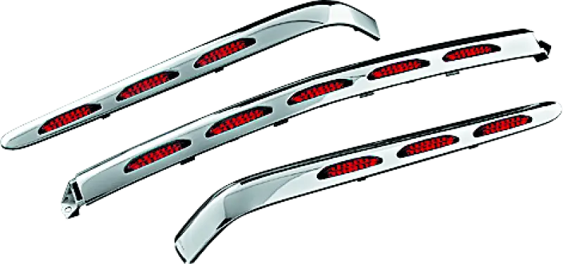 Kuryakyn L.E.D. Trunk Molding For 01-10 GL1800 Chrome Red Lens