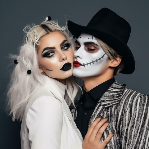 Couple avec make up d'Halloween