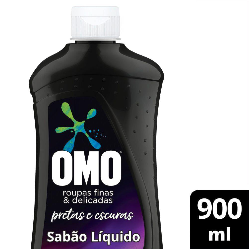 Kit com 2 Lava Roupas Líquido Omo Roupas Finas e Delicadas Pretas e Escuras 900ml 2