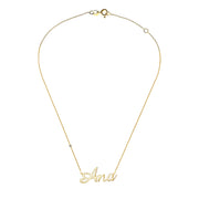 18k Gold Personalized Name 18k Gold (Full Filled) Diamond Necklace