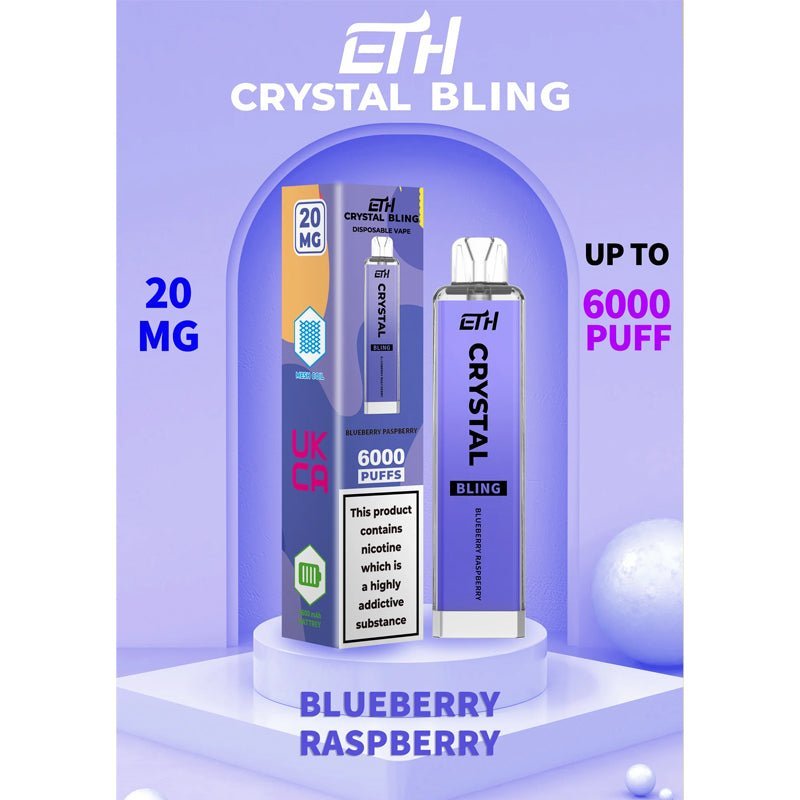 Crystal Bling 6000 Disposable Vape Puff Pod Device vapeclubuk.co.uk