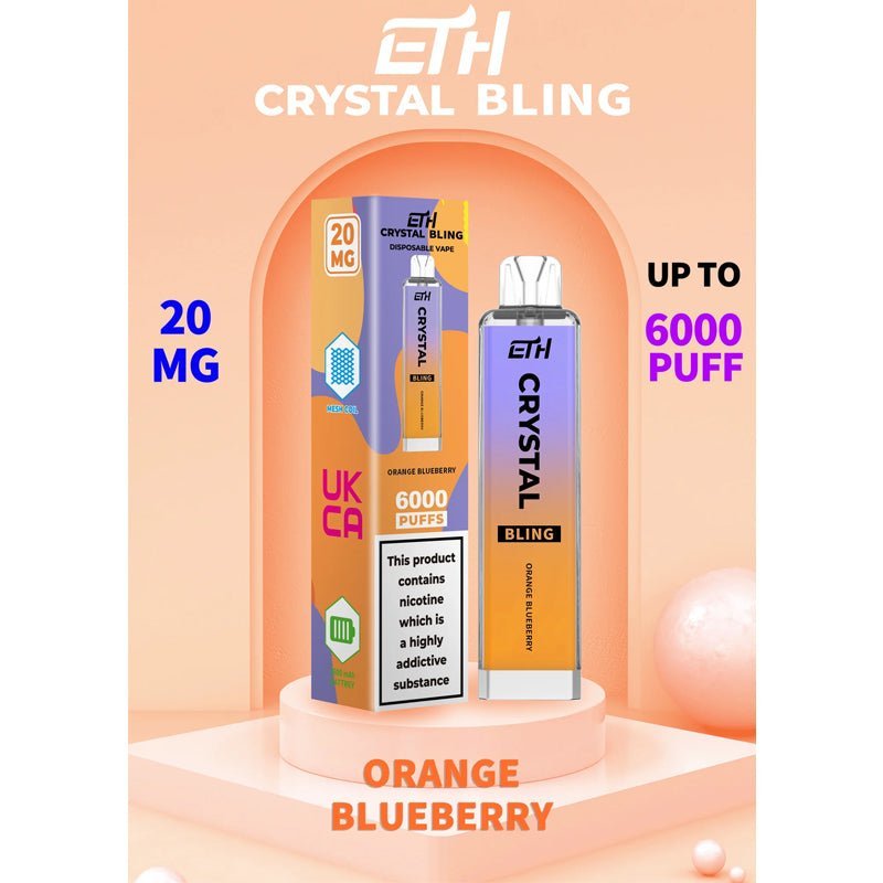 Crystal Bling 6000 Disposable Vape Puff Pod Device vapeclubuk.co.uk